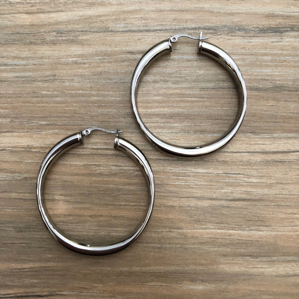 Tube Hoop Earrings - Picture 5 of 6